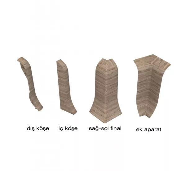 6-9 cm pvc plastik siyah süpürgelik